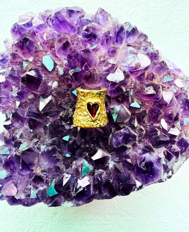 Heart Brass Dreadlock Bead