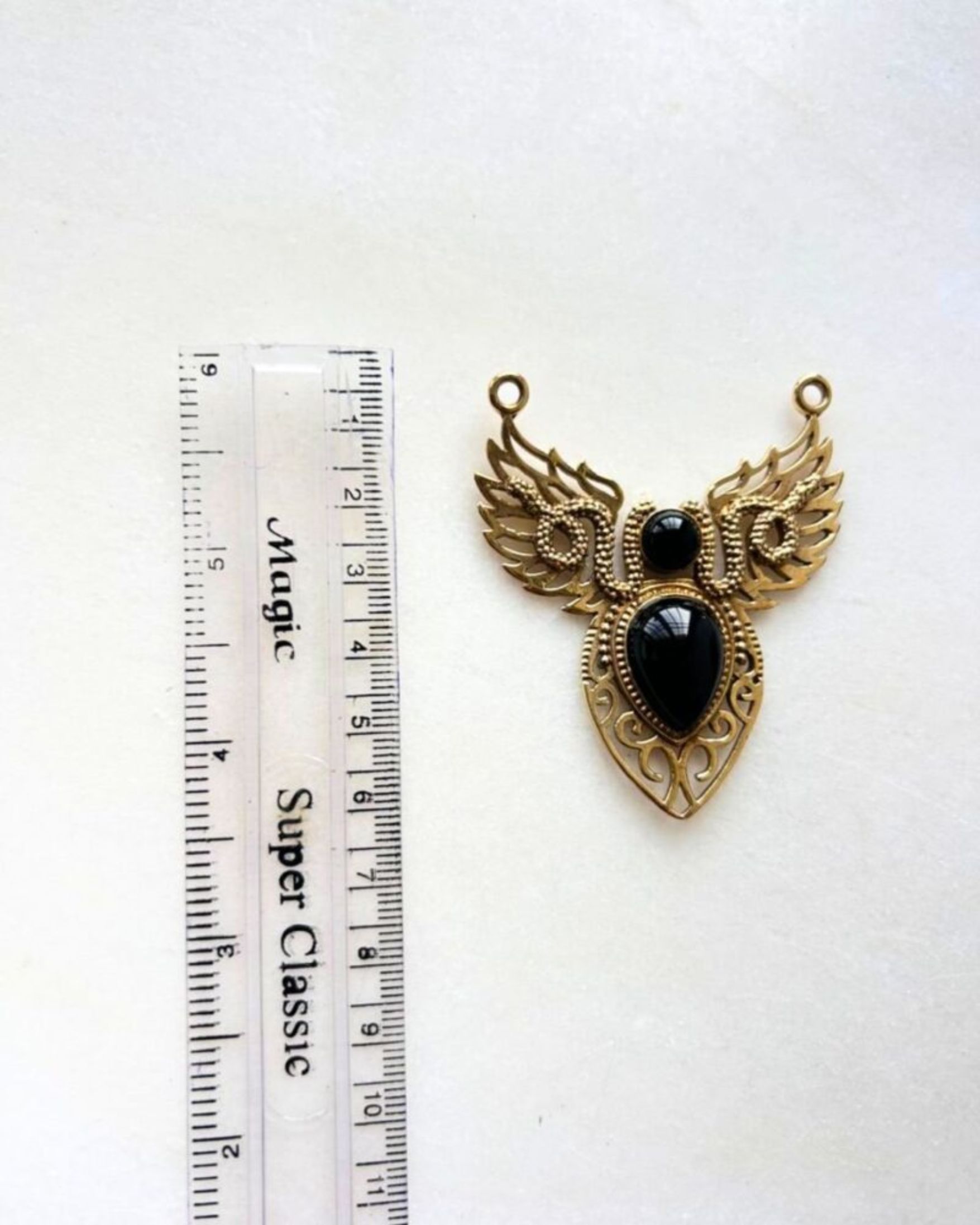 Teardrop Winged Brass Connector for Jewelry Making - Image 3