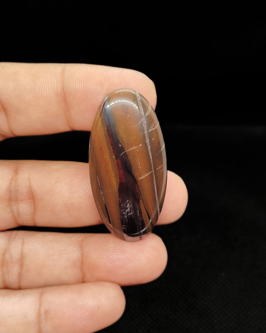 44mm Iron Tiger Eye Cabochon – Oval Shape