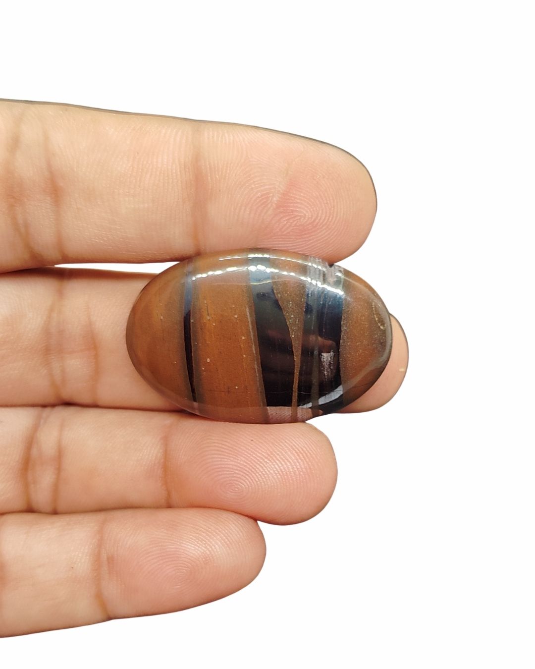 38mm Iron Tiger Eye Cabochon – Oval Shape - Image 2