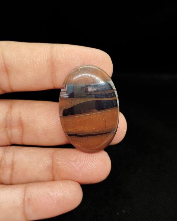 38mm Iron Tiger Eye Cabochon – Oval Shape