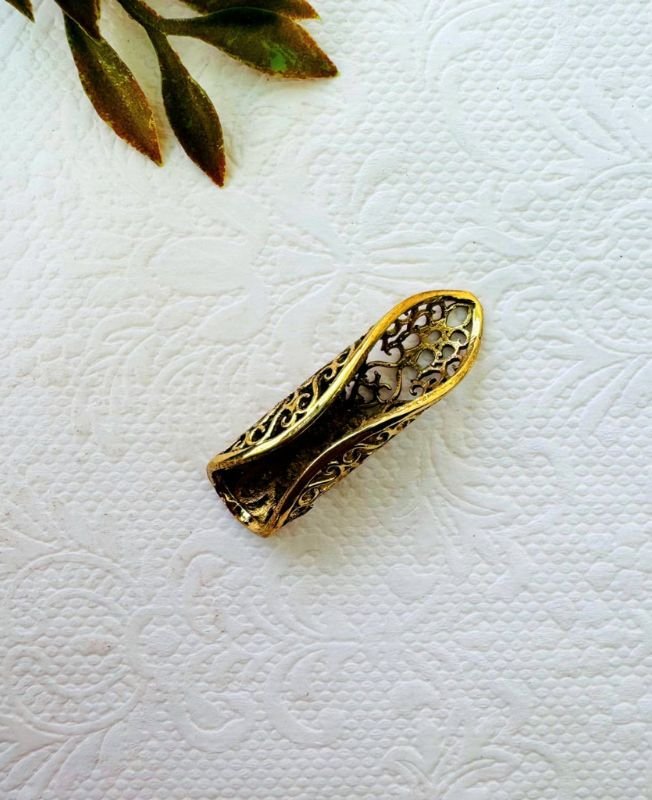 Swirl Brass Dreadlock Bead - Image 3