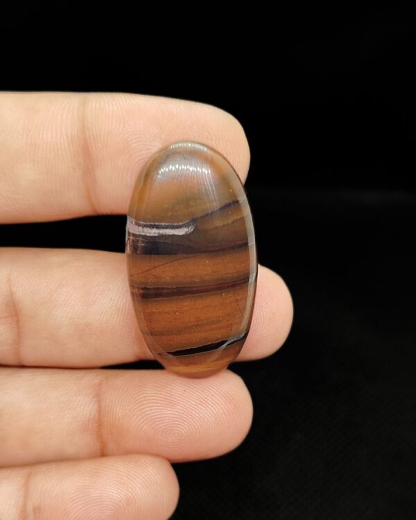 38mm Iron Tiger Eye Cabochon – Oval Shape