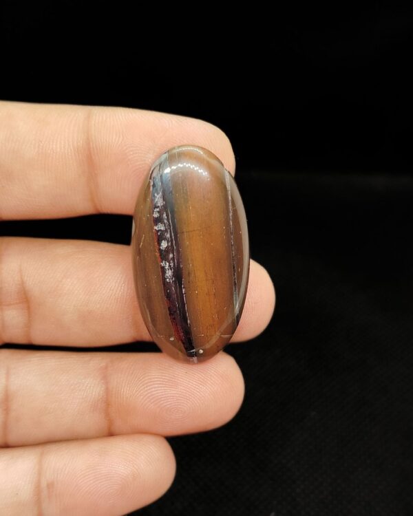 40mm Iron Tiger Eye Cabochon – Oval Shape