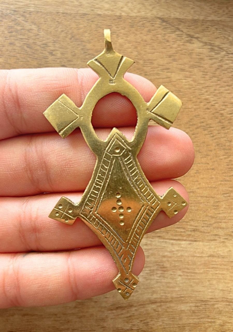 Tribal Brass Cross - Image 4
