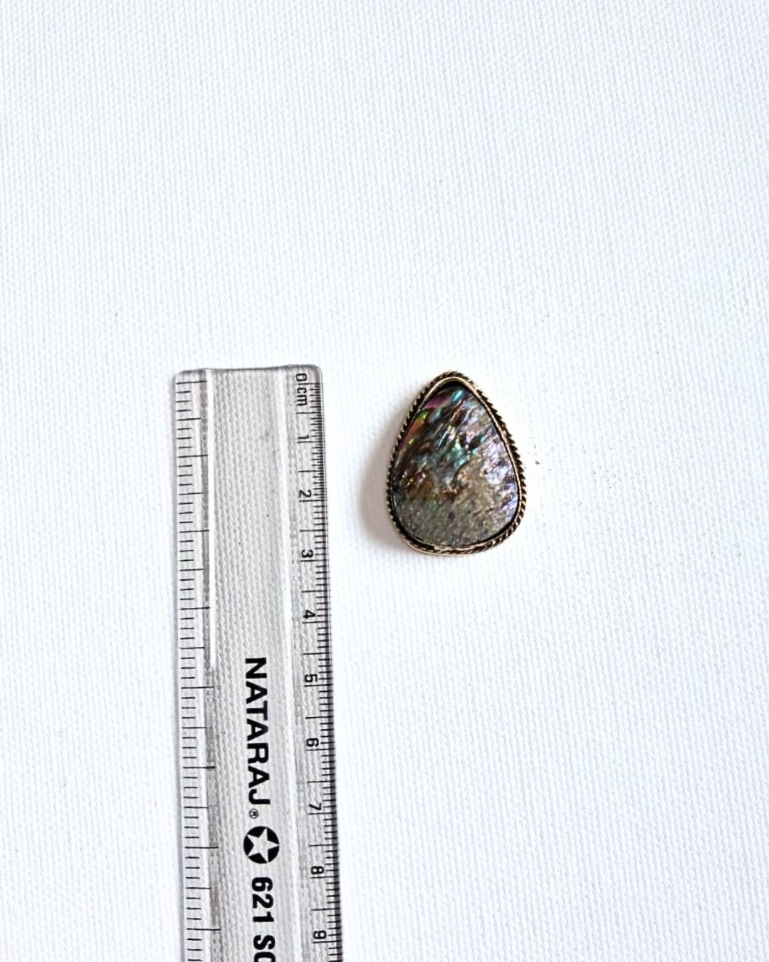 30X23mm Abalone Grooved Stone - Image 2