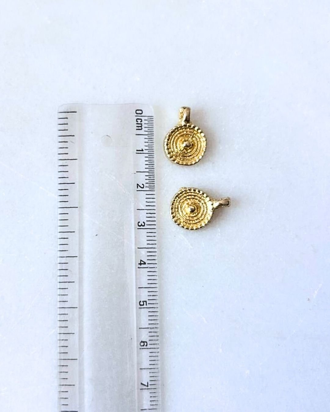 Spiral Sun Brass Charms – Pack of 5 Pieces - Image 2