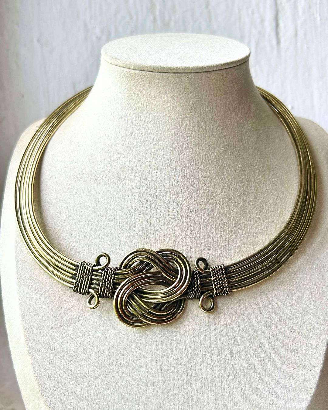 Multi Strand Celtic Knot Brass Choker