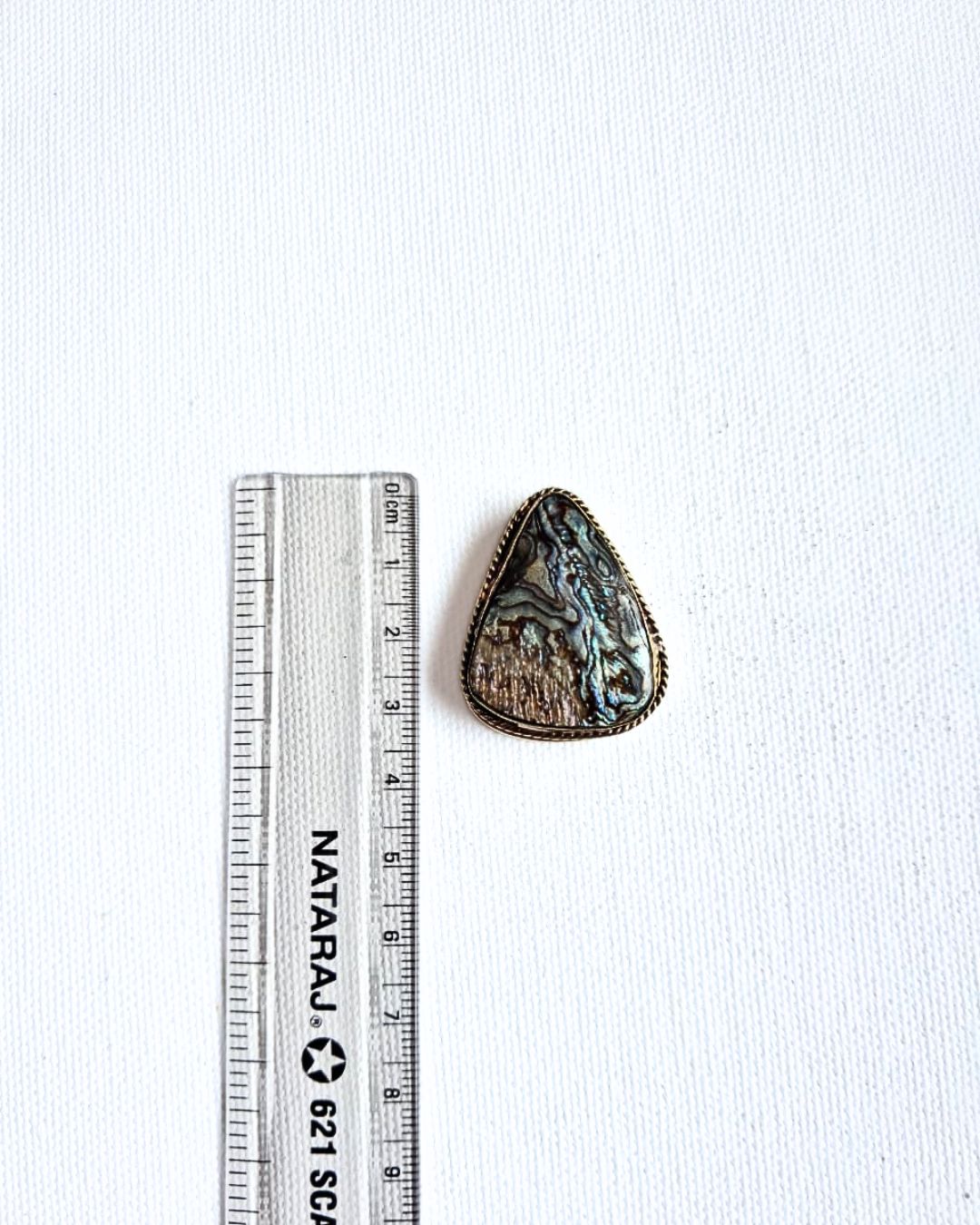 33X26mm Abalone Grooved Stone - Image 2