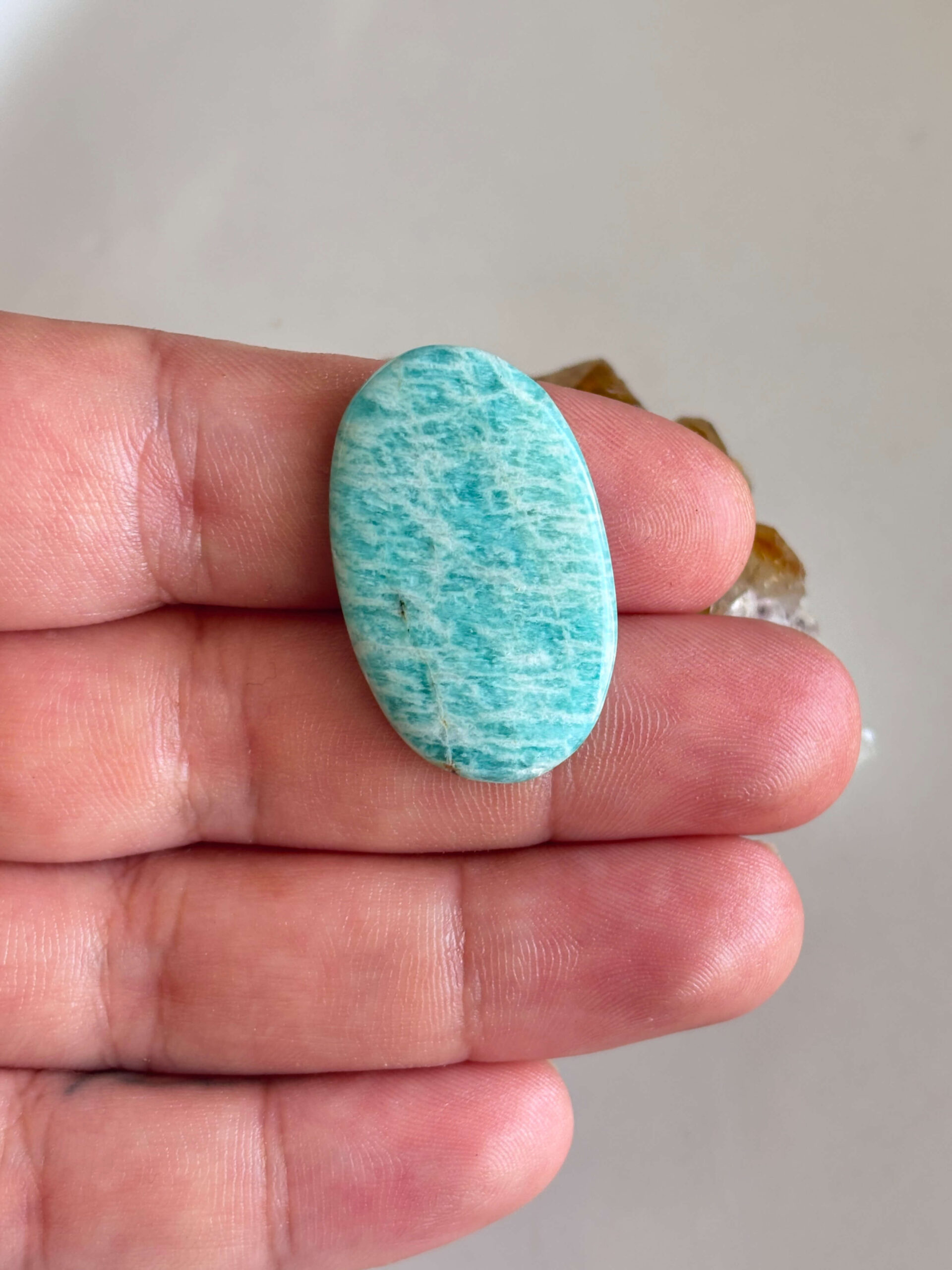 35mm Amazonite Gemstone Cabochon for Jewelry Making - Image 2