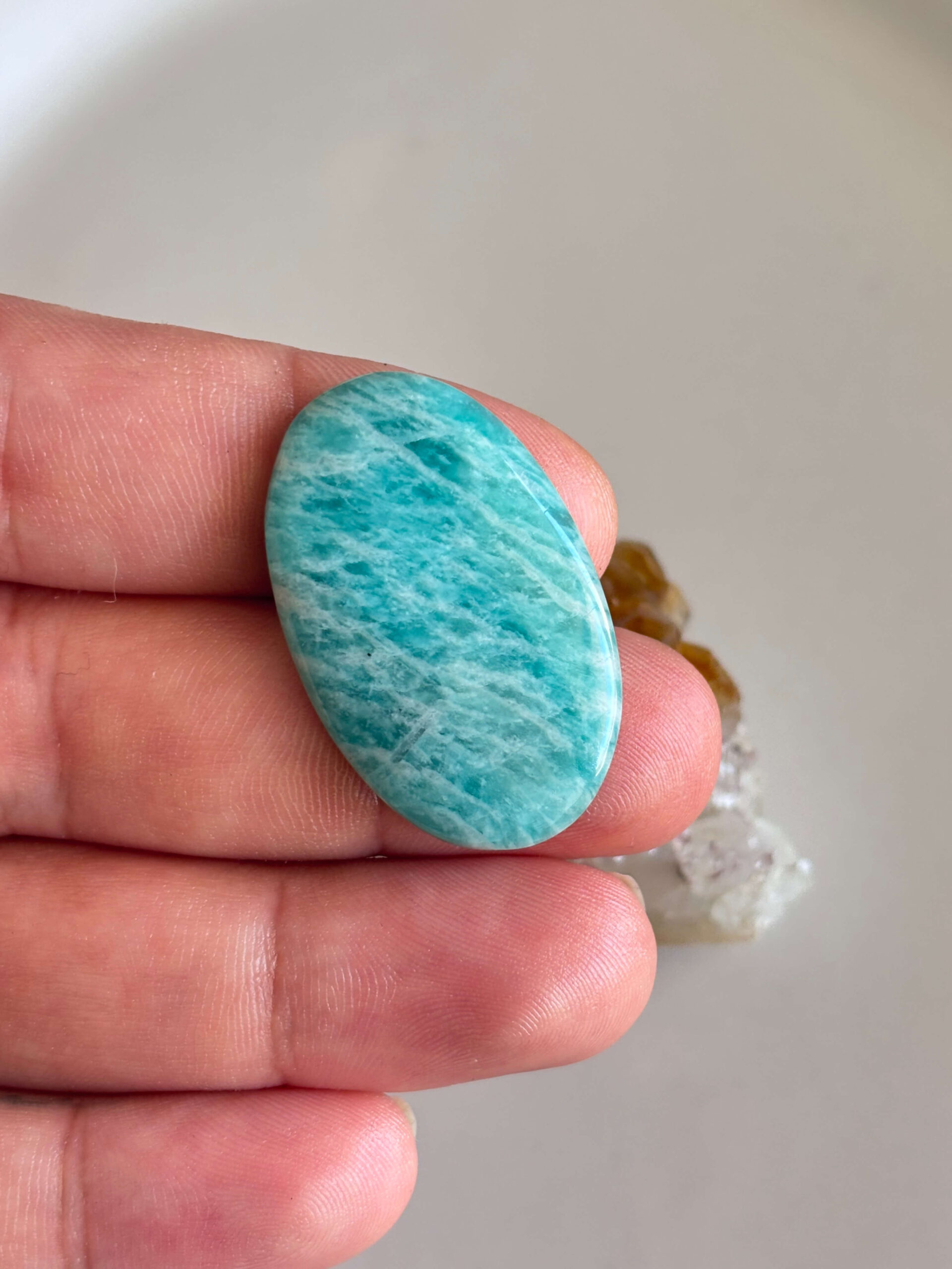 37mm Amazonite Cabochon for Creative Jewelry Designs - Image 2