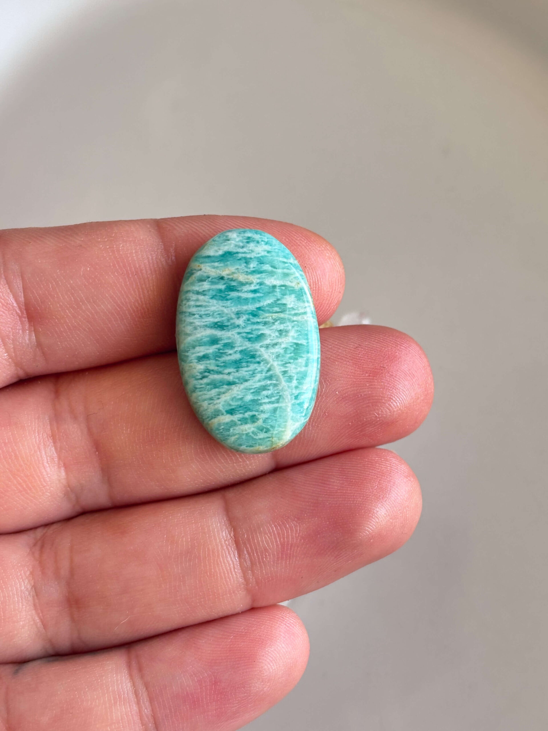 32mm Amazonite Cabochon for Handmade Pendants - Image 2
