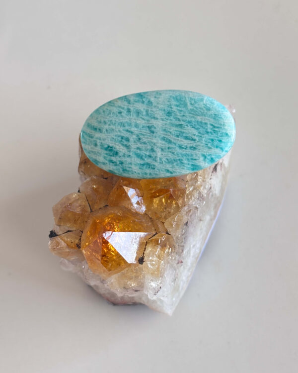 37mm Amazonite Cabochon for Wire Wrapping