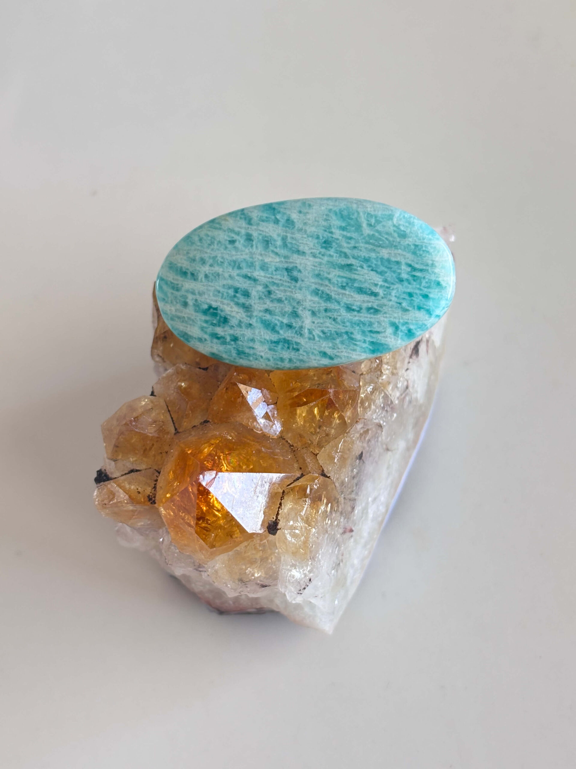 37mm Amazonite Cabochon for Wire Wrapping