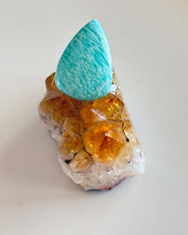 33mm Amazonite Cabochon for Artisan Necklaces