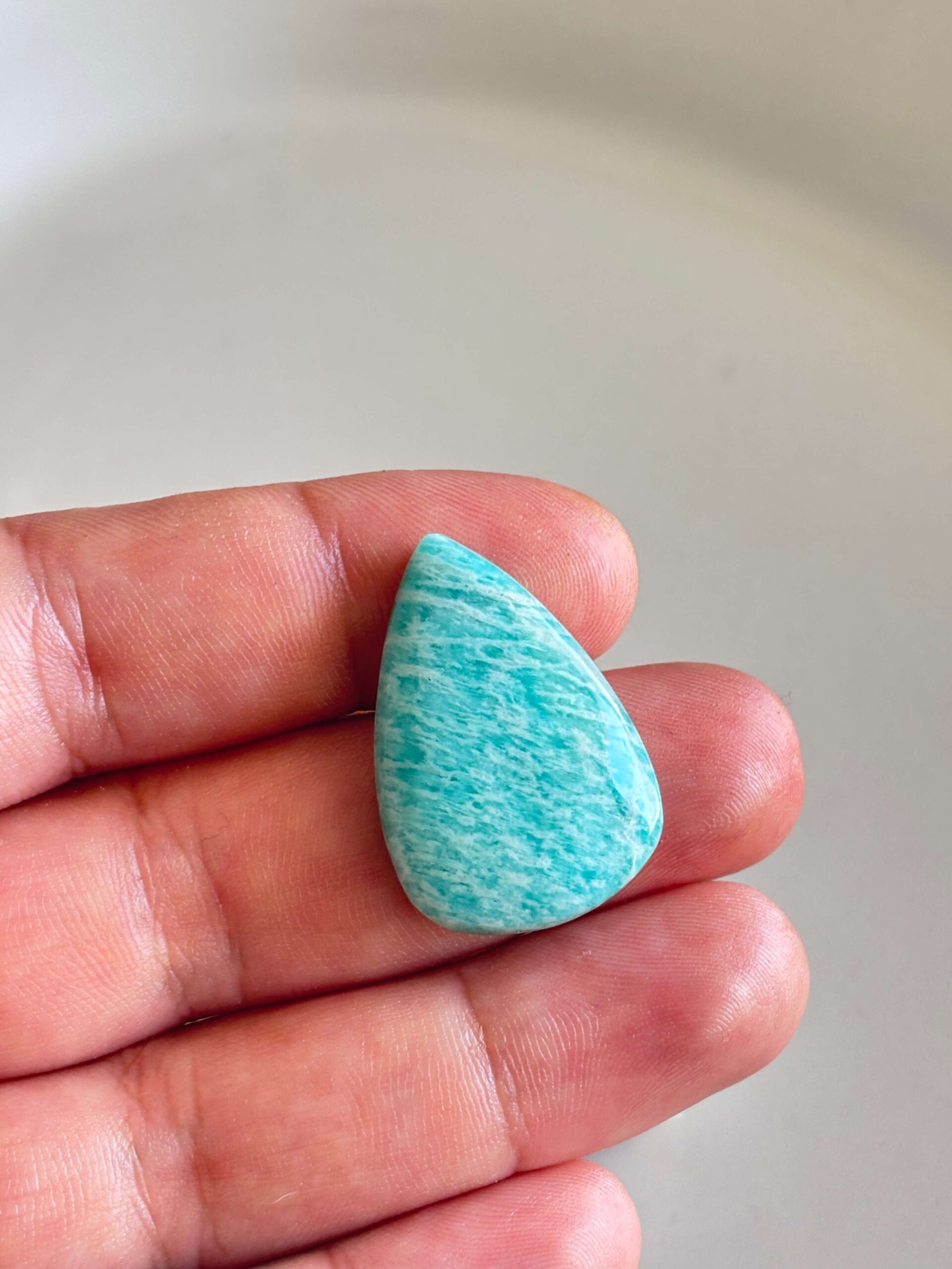 33mm Amazonite Cabochon for Artisan Necklaces - Image 2