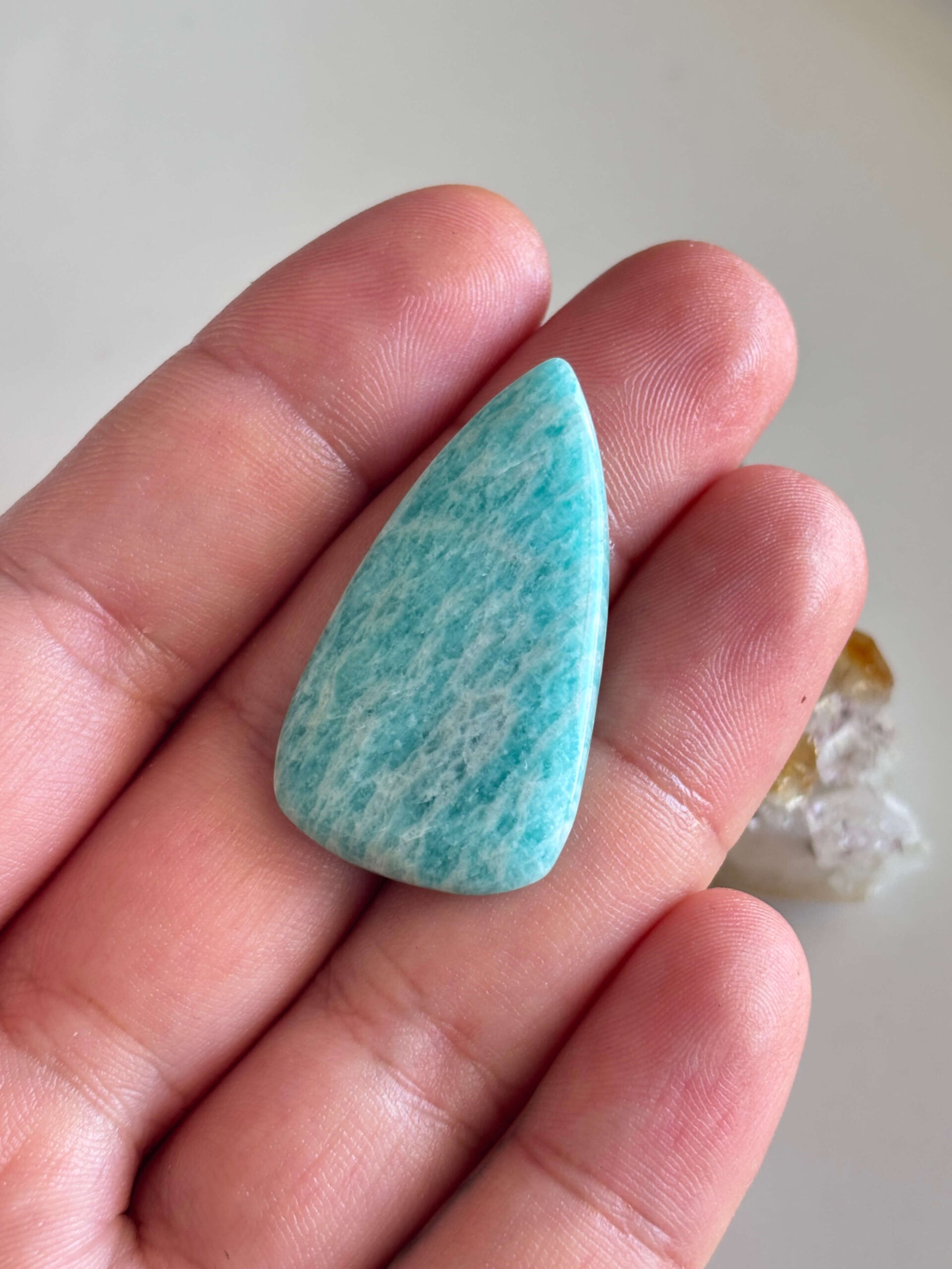 41mm Amazonite Cabochon for Wire Wrapping - Image 2