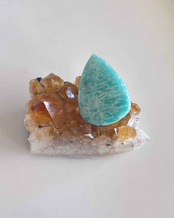 33mm Amazonite Cabochon for Artisan Necklaces