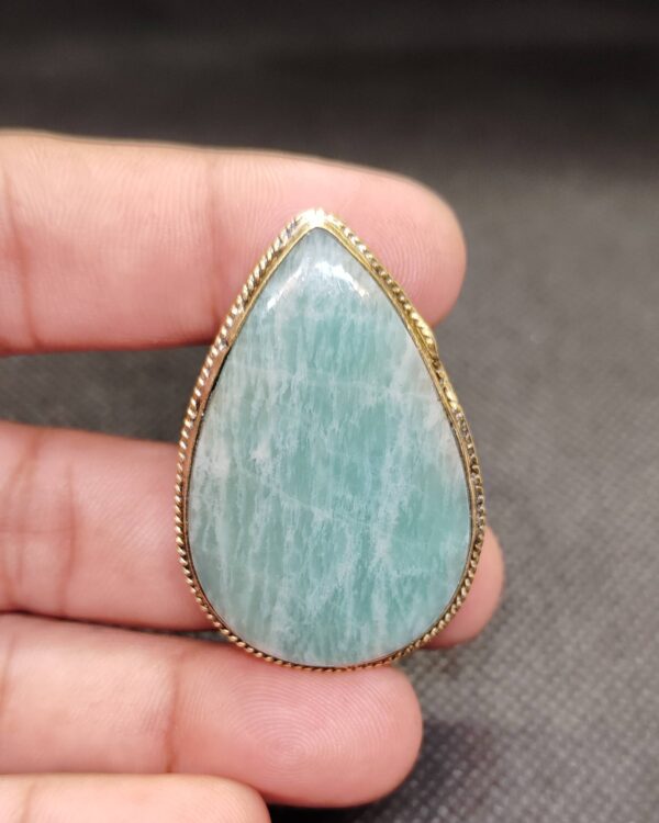 45mm Amazonite Grooved Cabochon