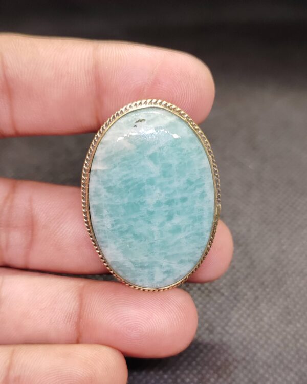 41mm Amazonite Pendant Stone with Groove