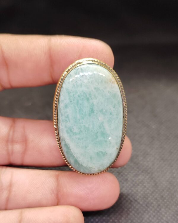 46mm Natural Amazonite for Micro Macramé