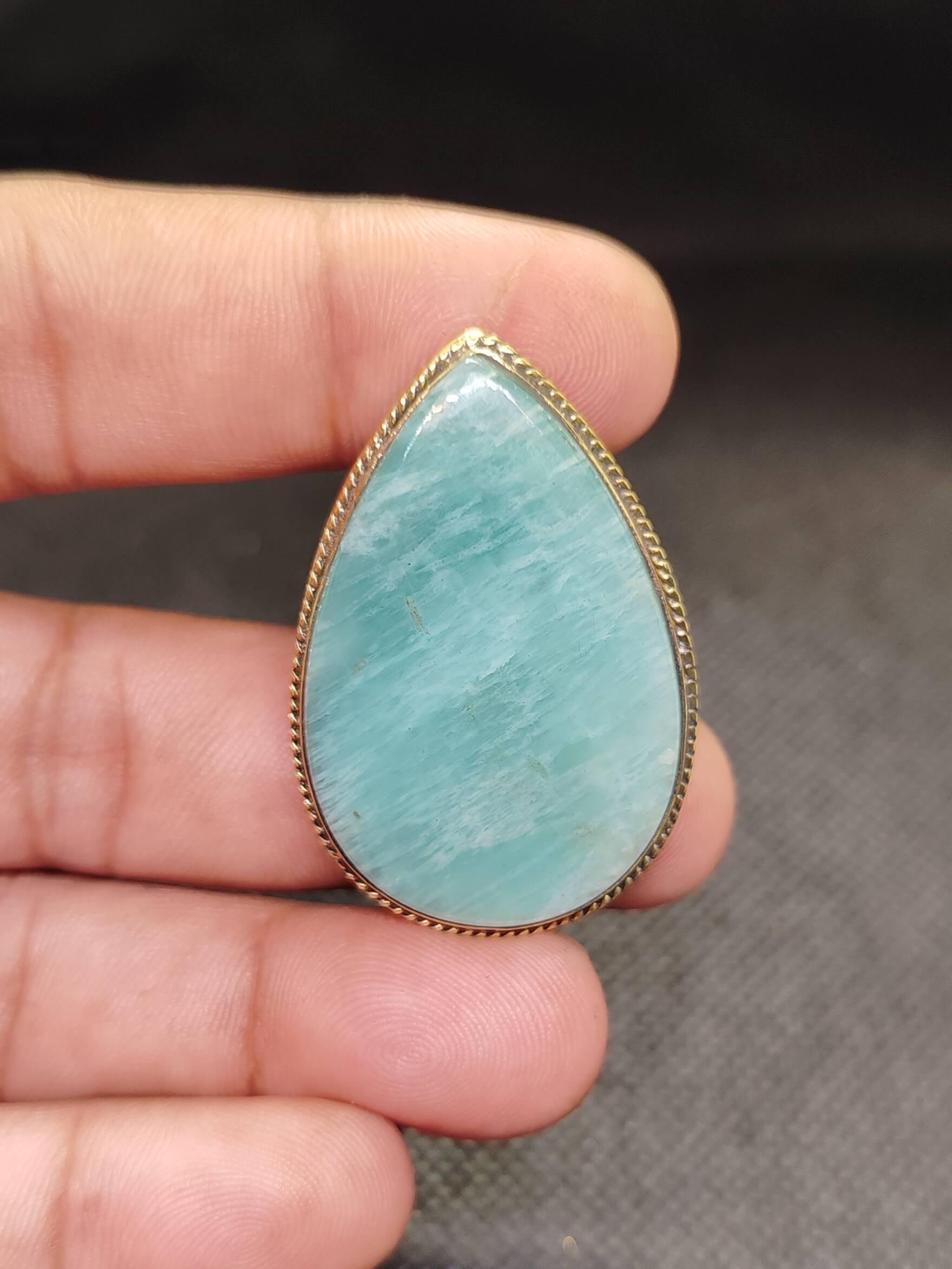 41mm Amazonite Stone for Jewelry Making