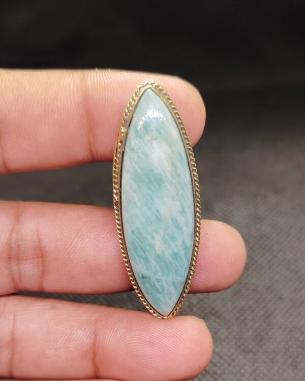 49mm Large Amazonite Grooved Cabochon