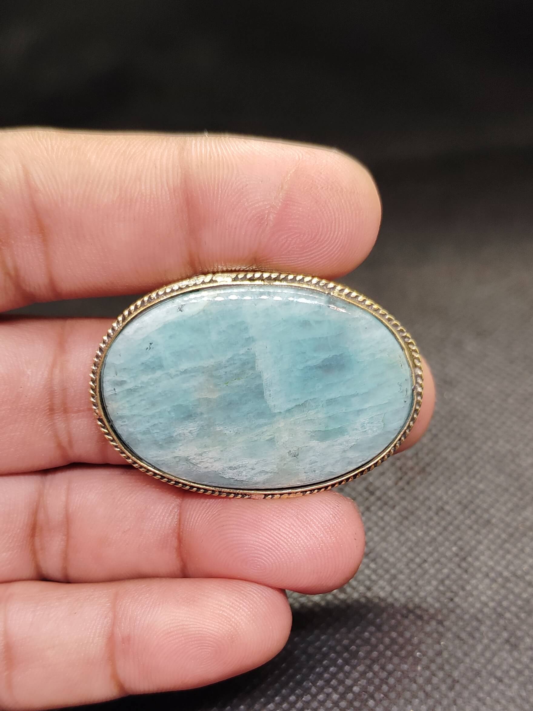 43mm Amazonite Stone for Jewelry Design - Image 2
