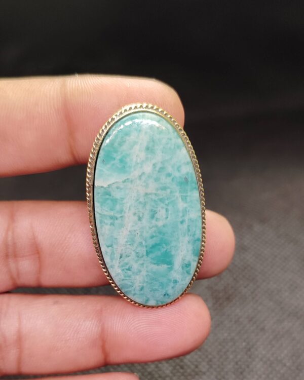 Amazonite Grooved Stone for Micro Macramé
