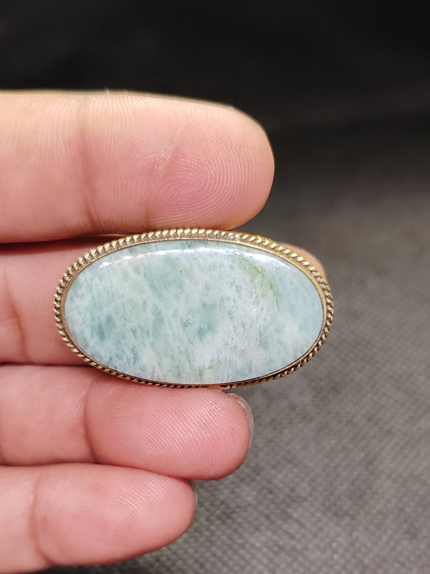 39mm Amazonite Stone with Natural Patterns - Image 2
