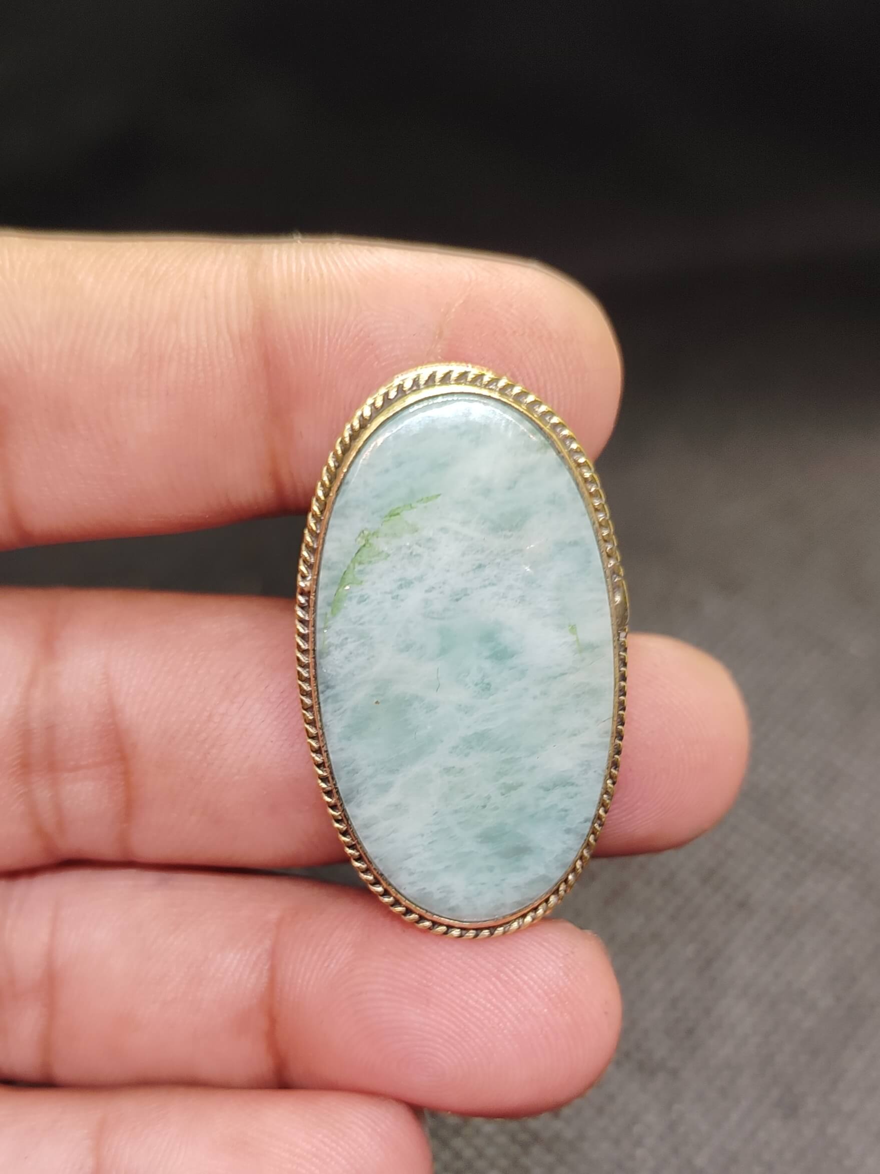 39mm Amazonite Stone with Natural Patterns