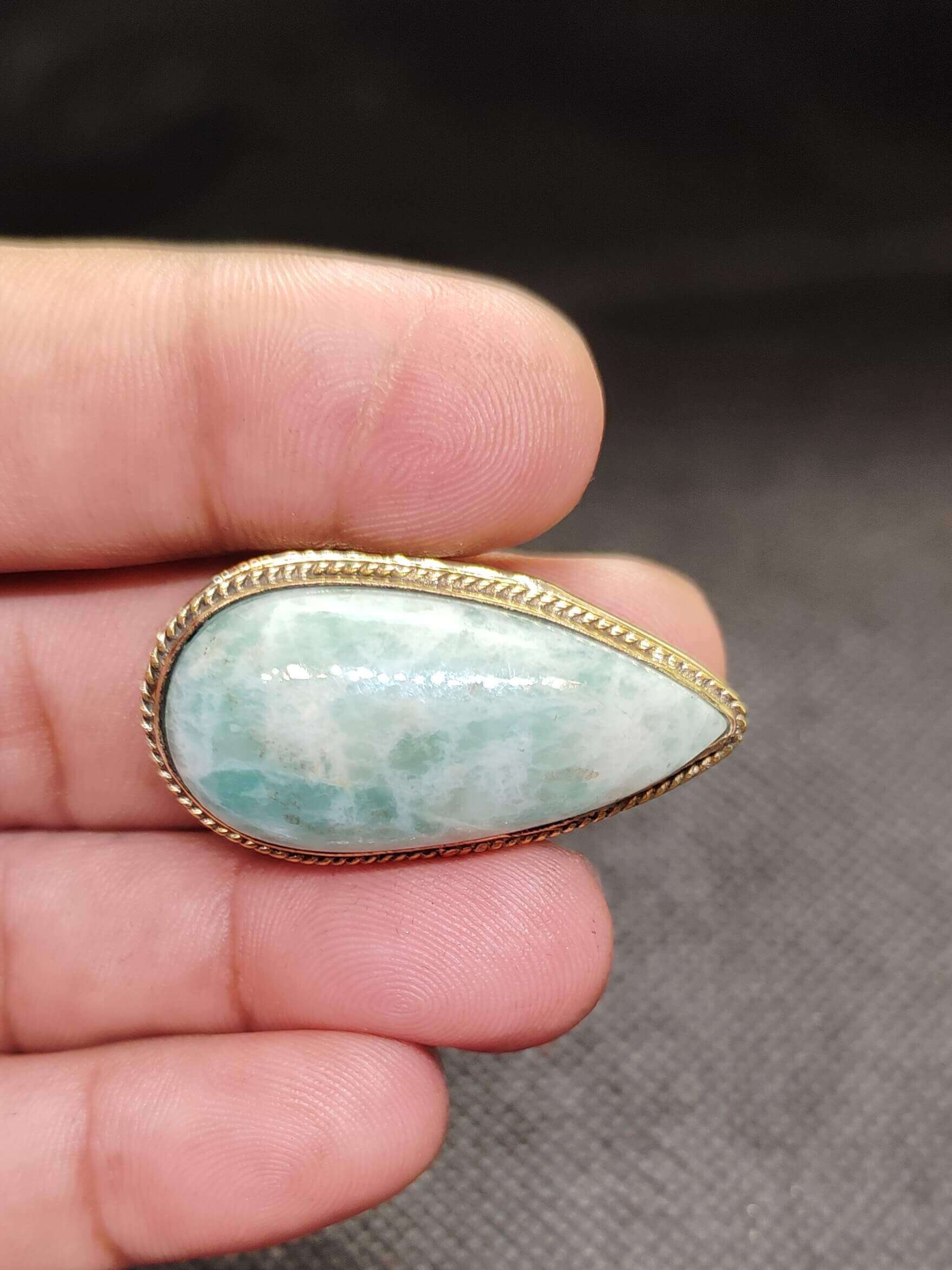 38mm Natural Amazonite Jewelry Supply - Image 2