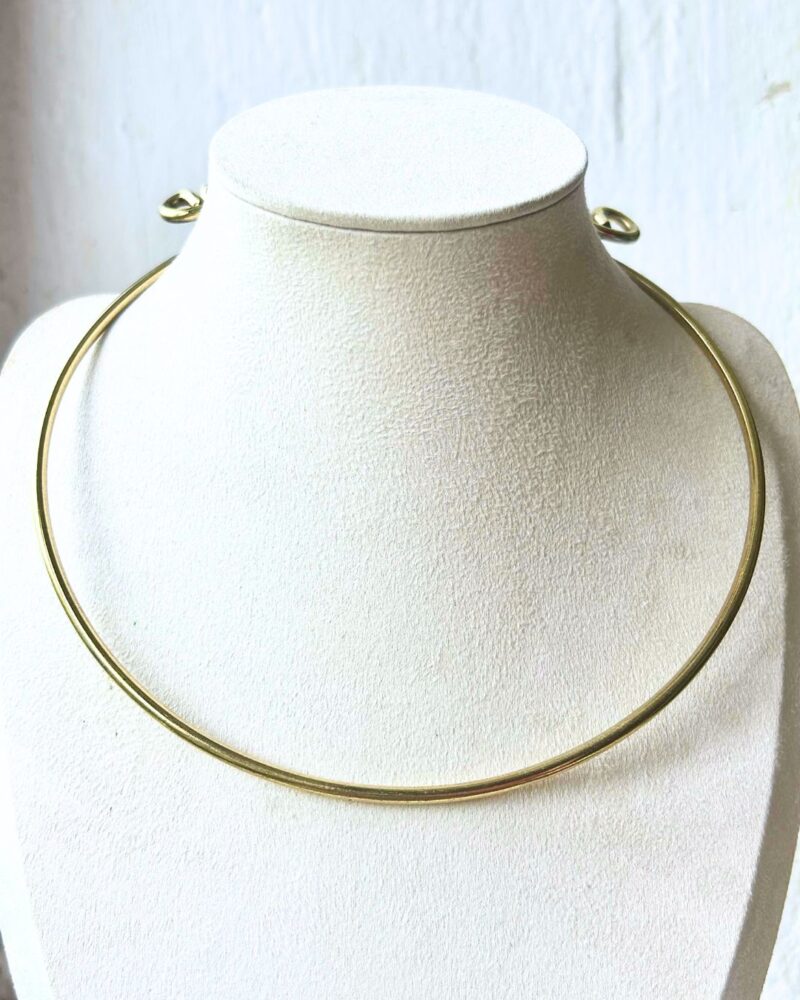 Spiral Sculptural Brass Choker - Image 5