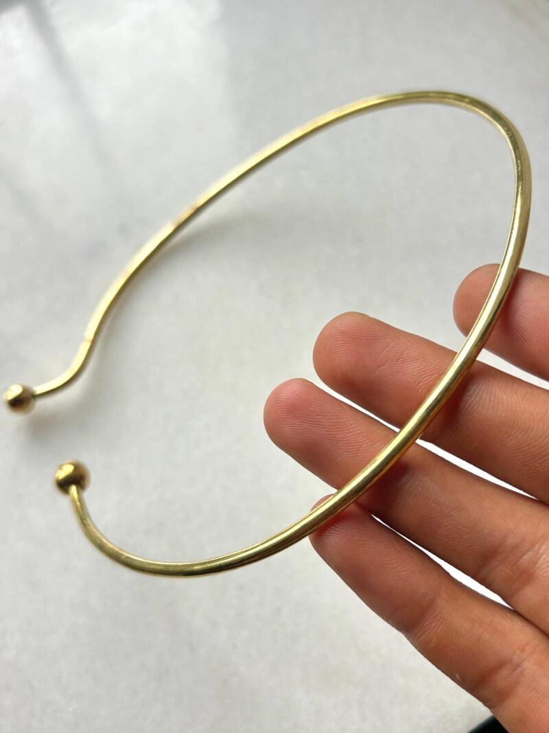 Coiled Wire Finish Brass Choker - Image 6