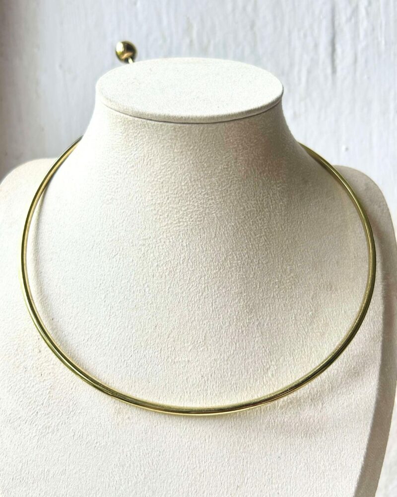 Coiled Wire Finish Brass Choker - Image 2