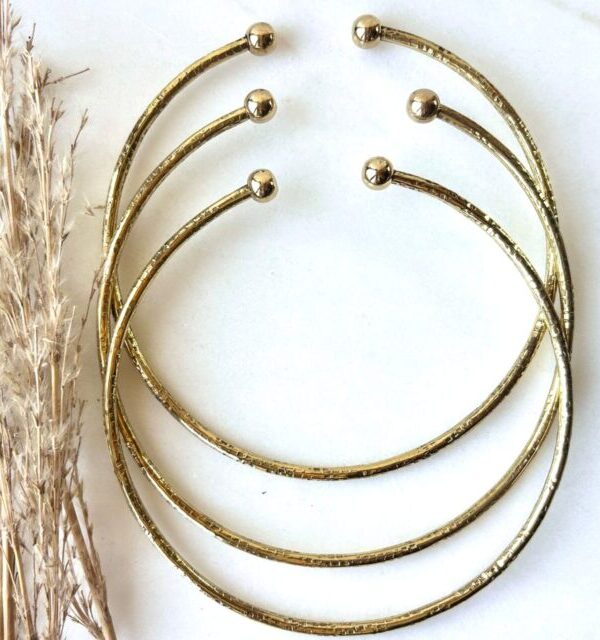 Circular Silhouette Brass Choker