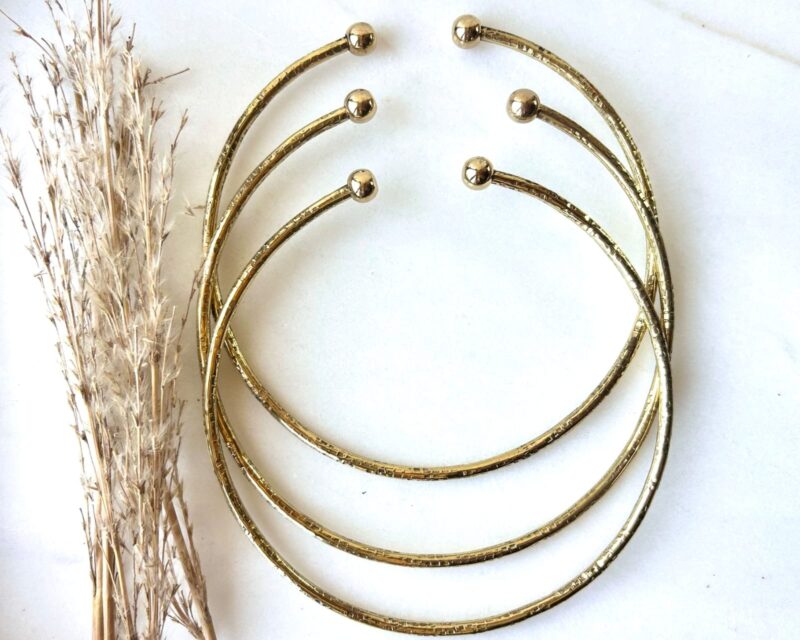 Circular Silhouette Brass Choker