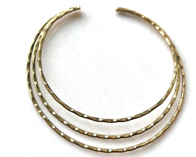 Triple Flow Hammered Brass Choker - Image 2