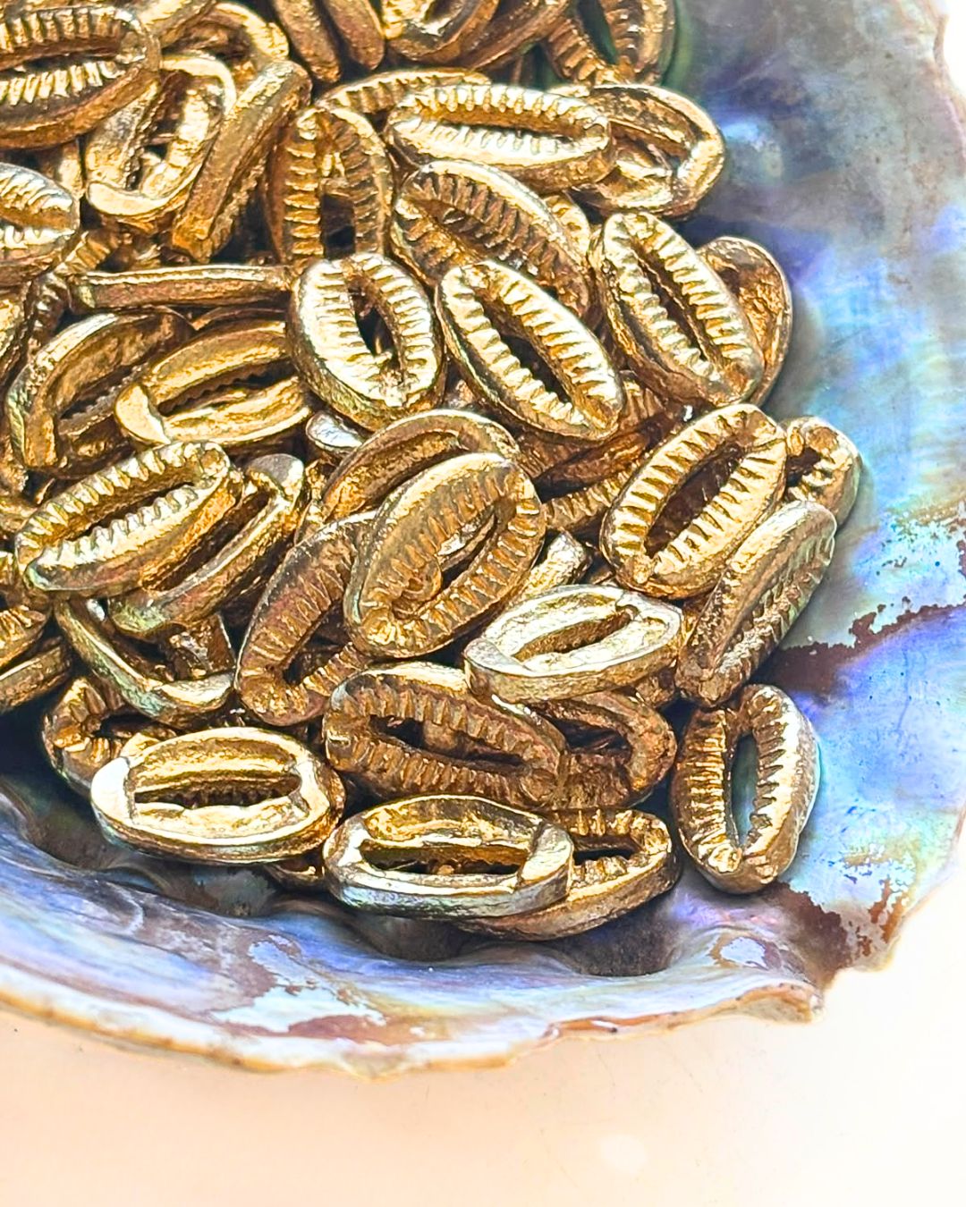 15mm Shell Brass Charms – Pack of 5 Pieces - Image 5