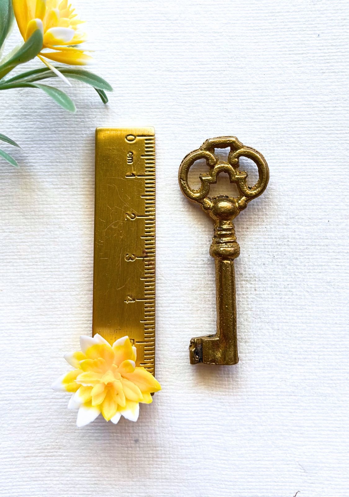 Boho Brass Key Pendant – Single Piece - Image 2