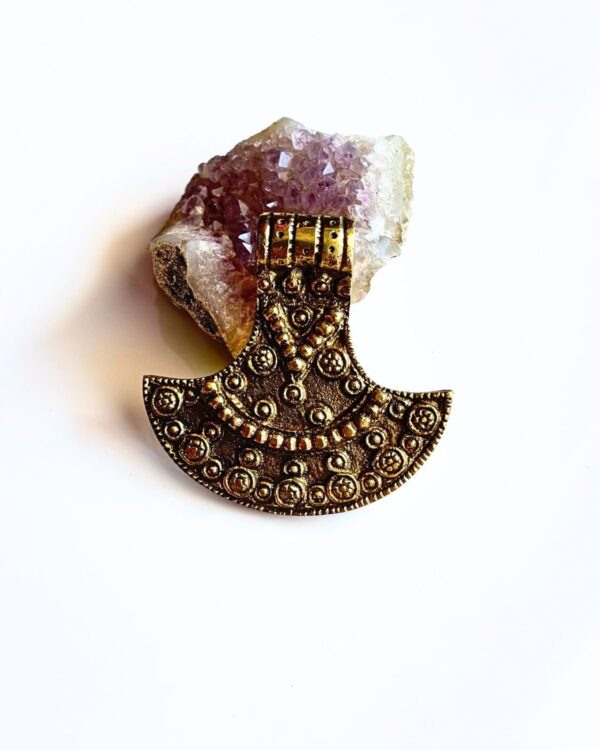Big Ethnic Brass Pendant – Single Piece