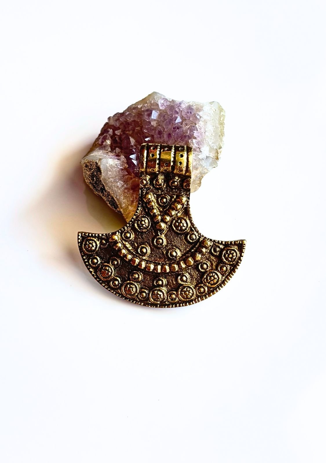 Big Ethnic Brass Pendant – Single Piece