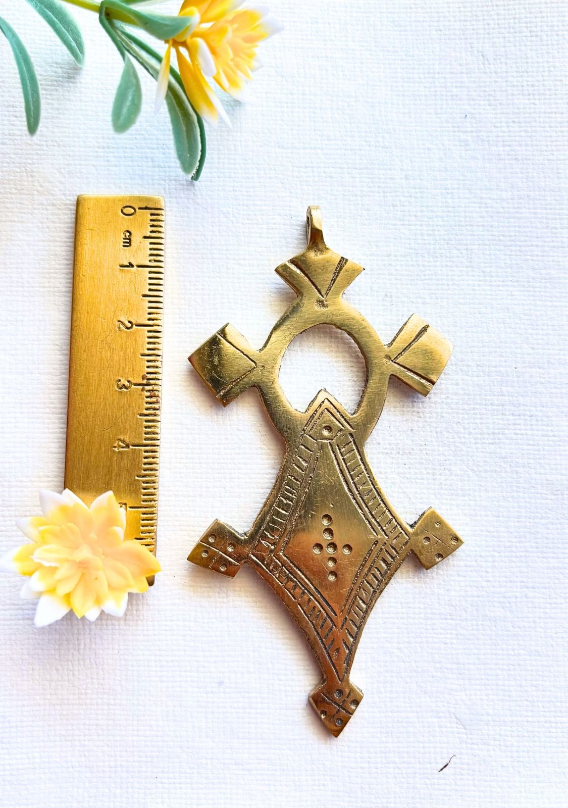 Tribal Brass Cross - Image 3