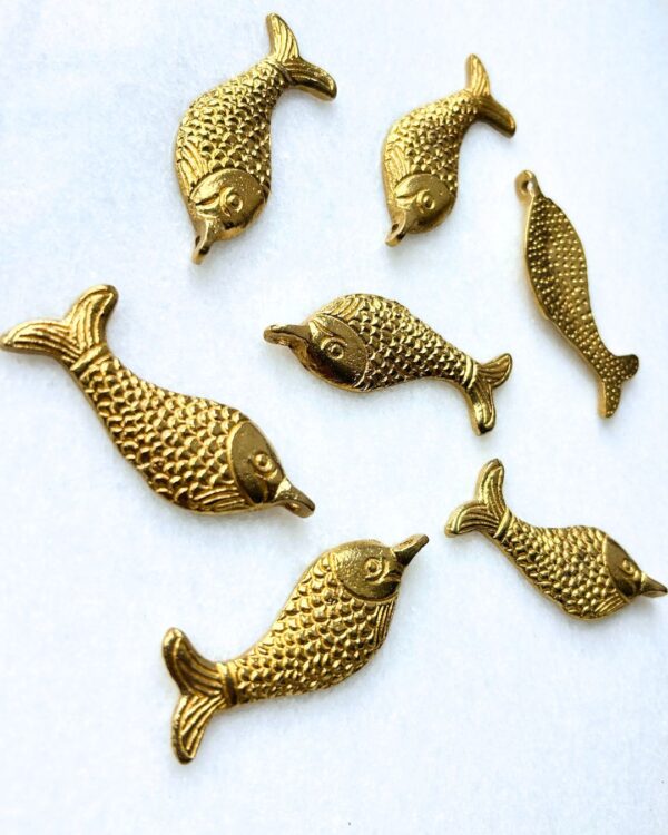 Large Fish Brass Charms – Single Piece