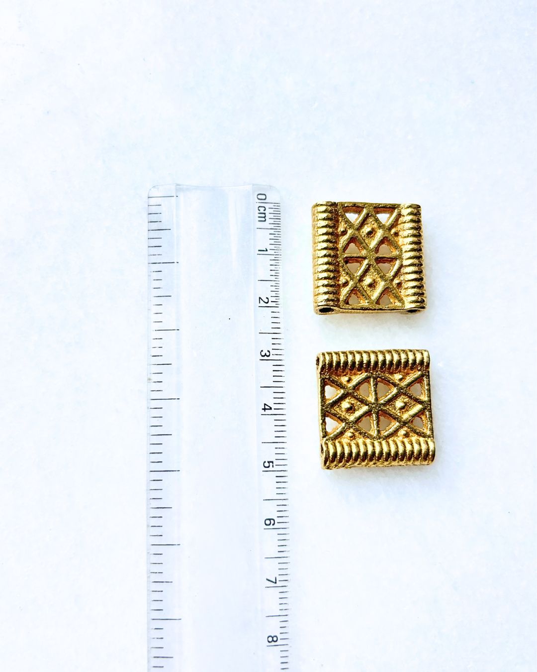 Square Slider Brass Charms – Single Piece - Image 2