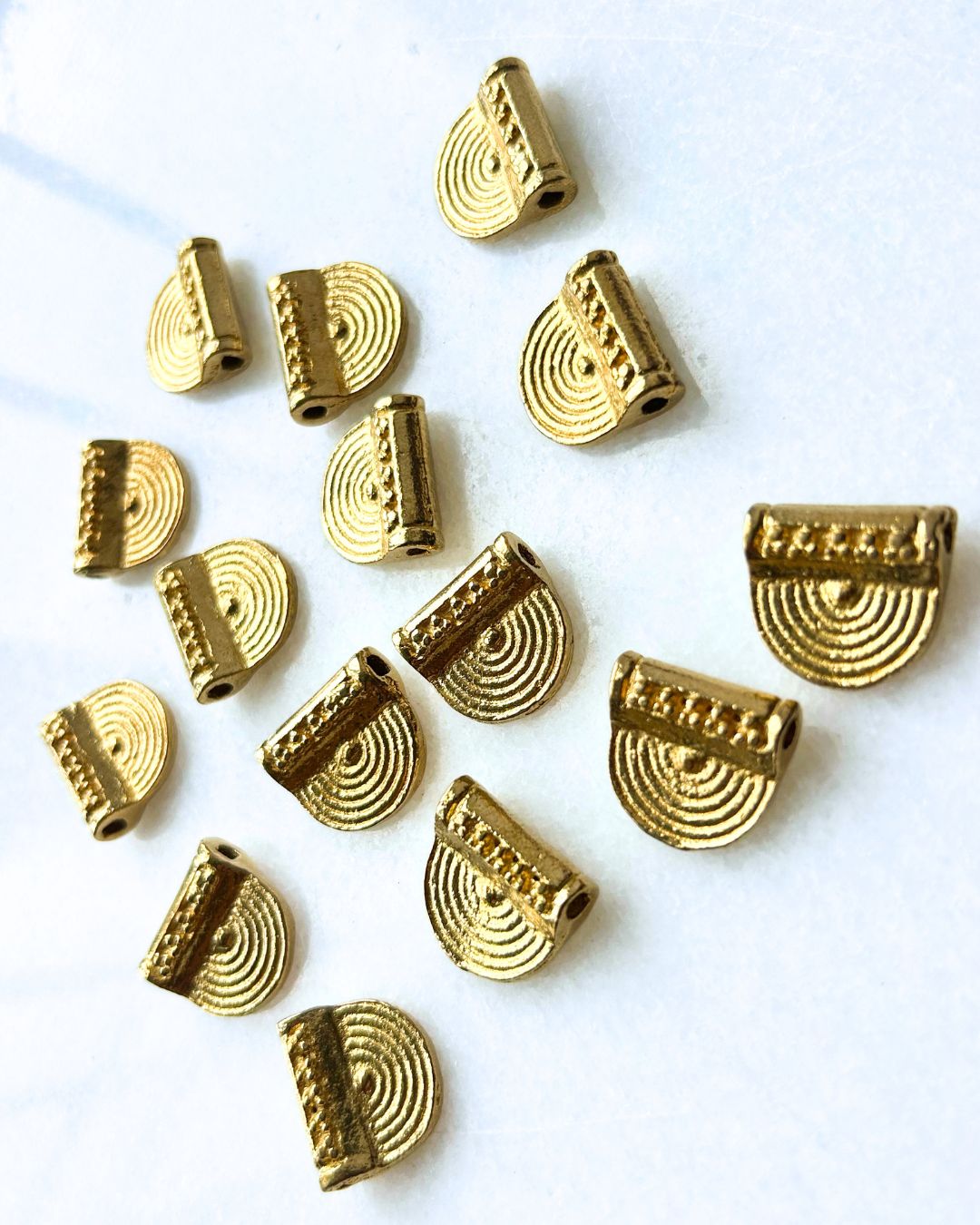 Half Moon Brass Charms – Single Piece