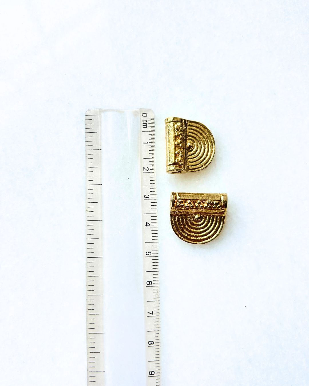 Half Moon Brass Charms – Single Piece - Image 3