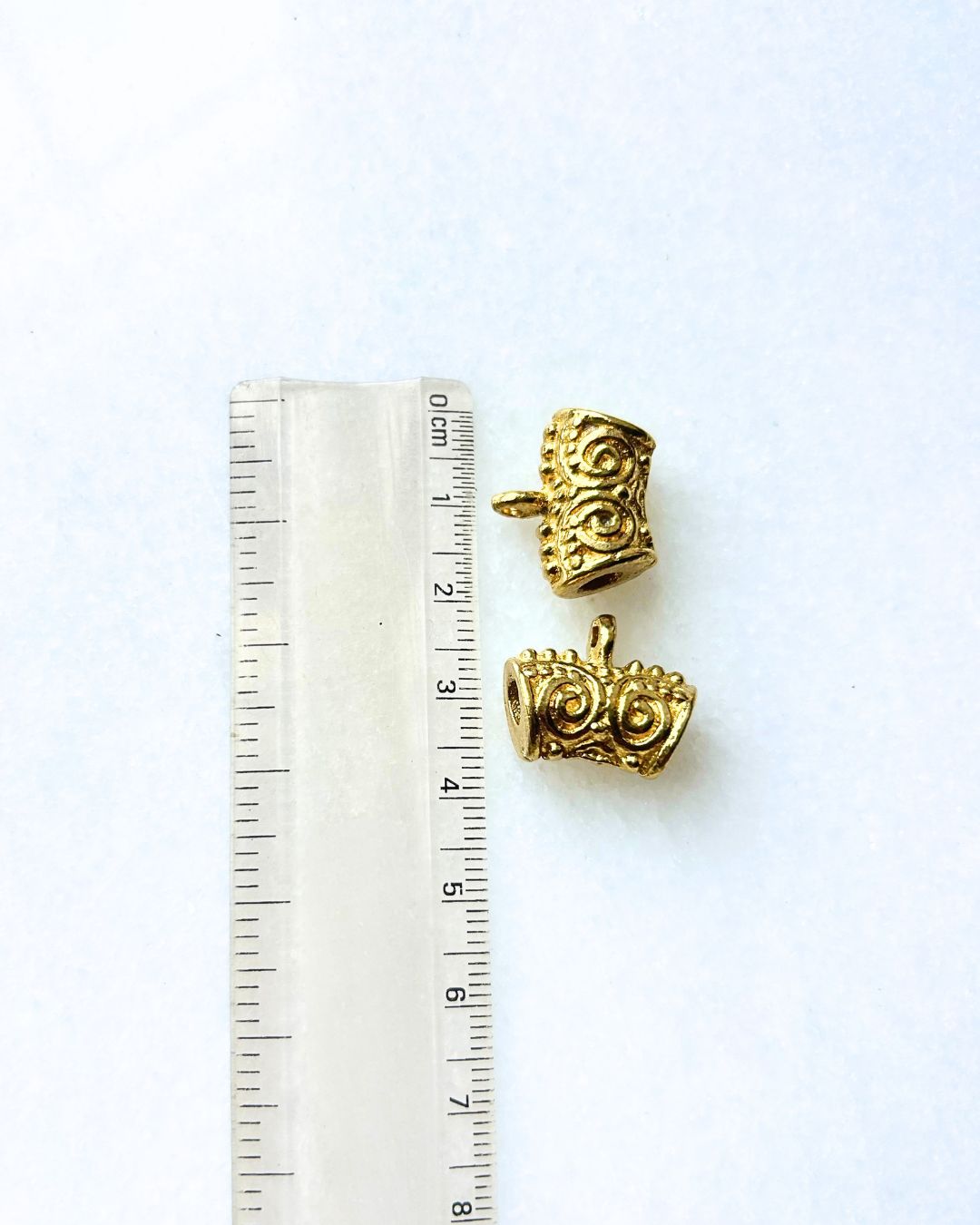 Ornate Barrel Brass Pendant – 1 Piece - Image 3
