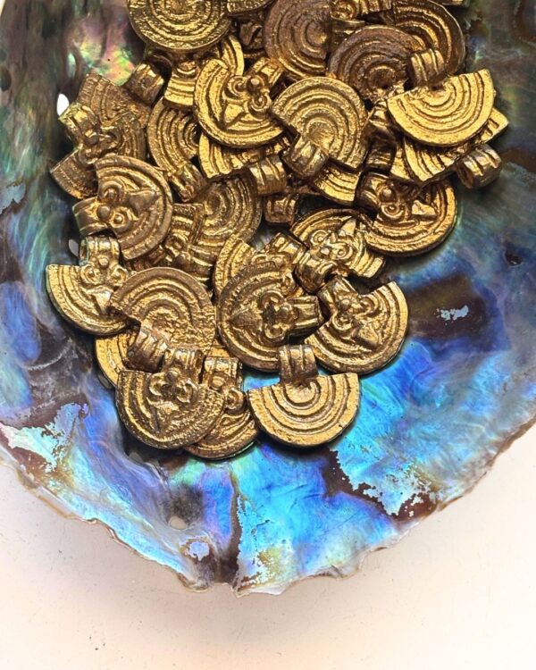Spiral Fan Brass Beads – Pack of 5 Pieces