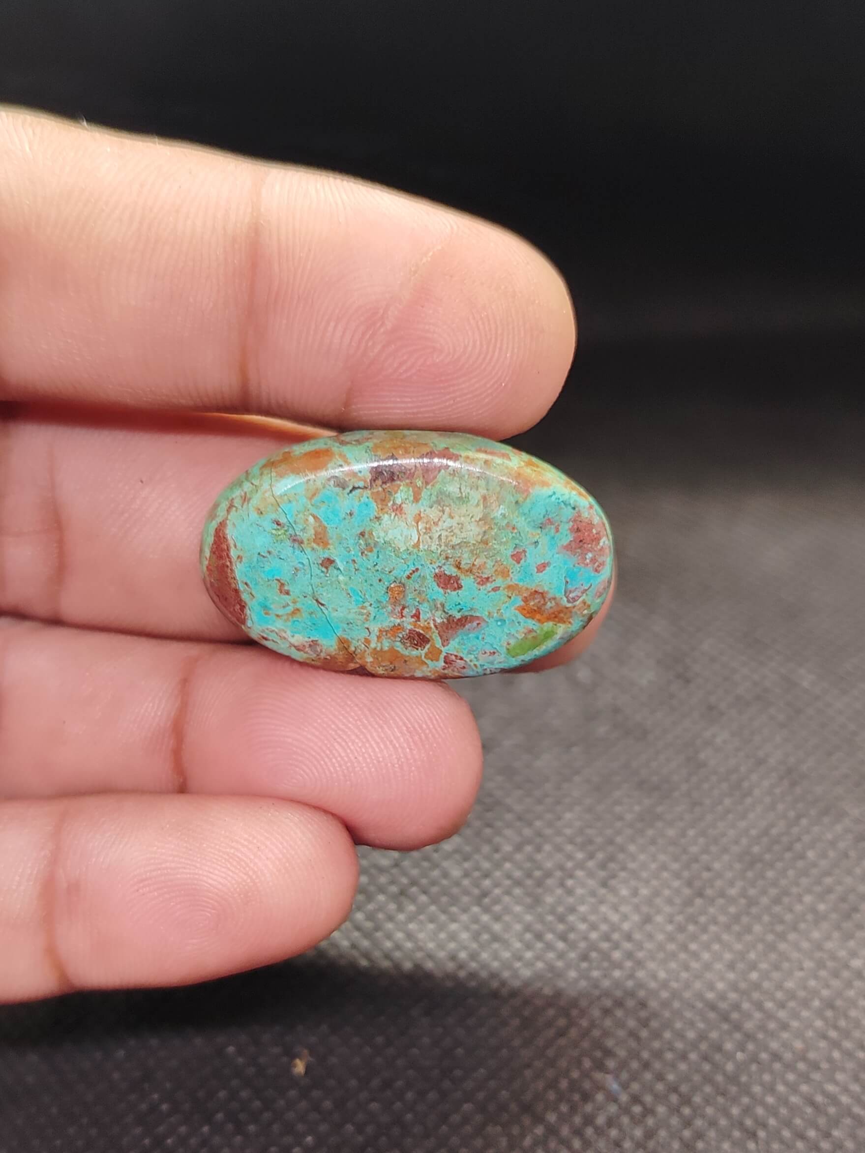 33mm Chrysocolla Gemstone for Jewelry Making - Image 2
